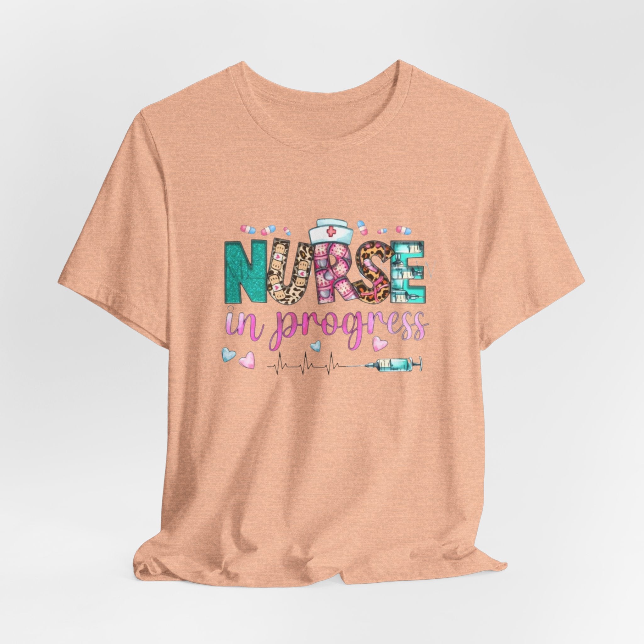 Nurse in Progress T‑Shirt — Cute Floral Nursing Student Tee