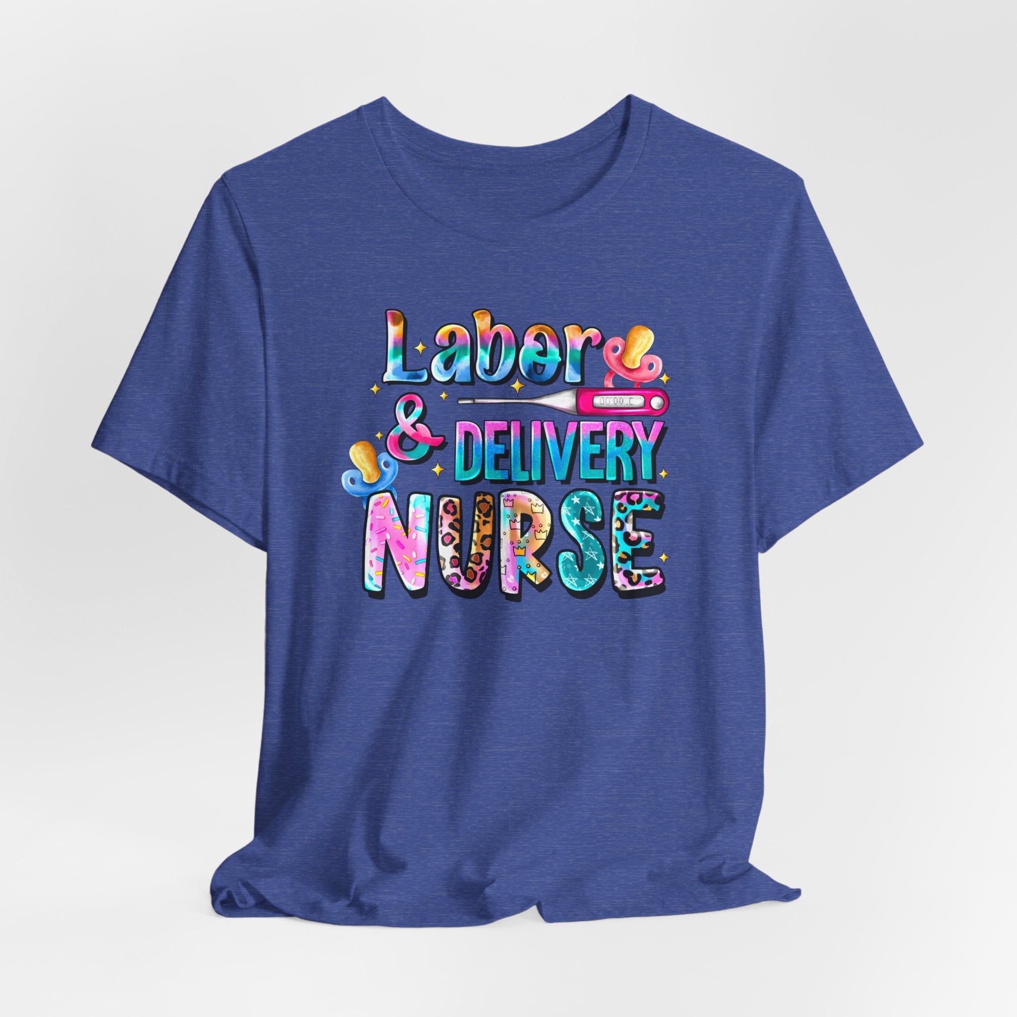 Labor & Delivery Nurse Colorful Graphic Tee — Maternity & OB Nurse Gift
