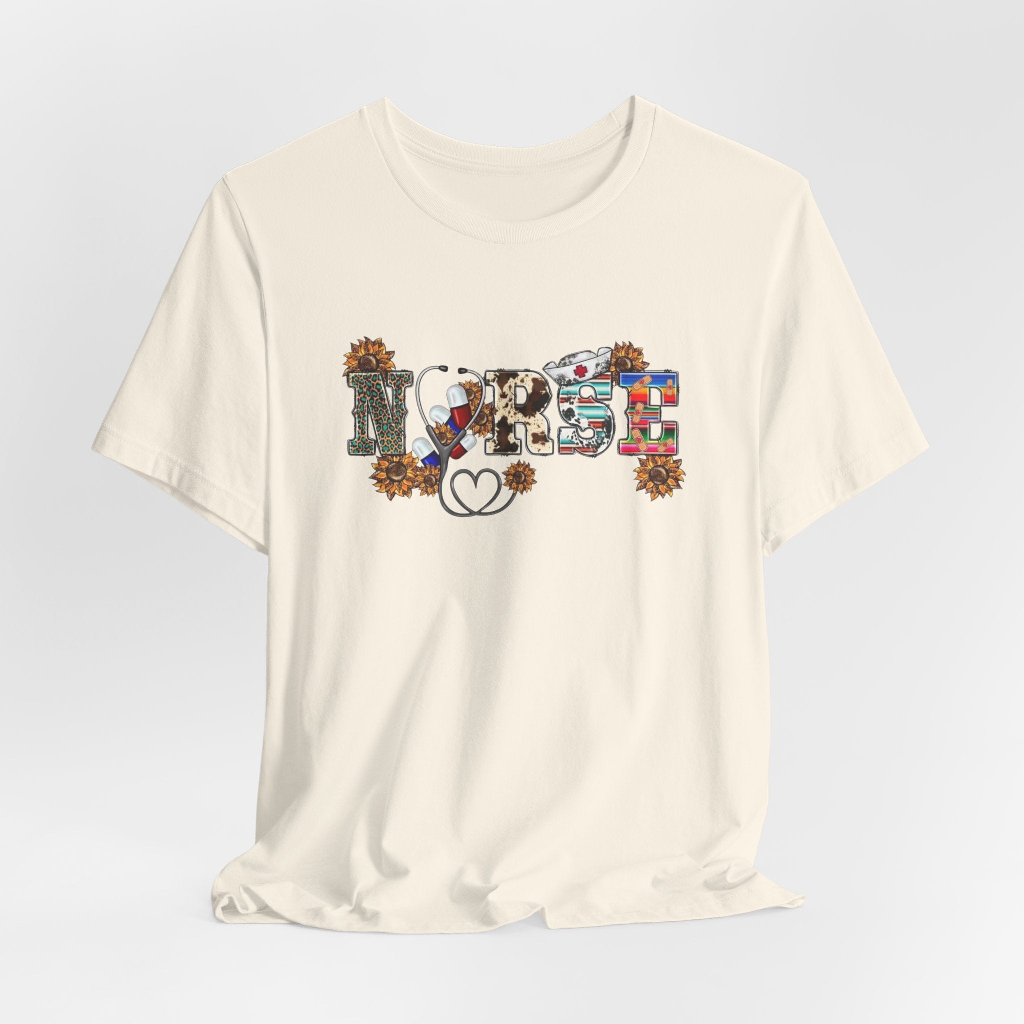 Blessed Floral Tee — "Blessed" Heart Graphic T-Shirt