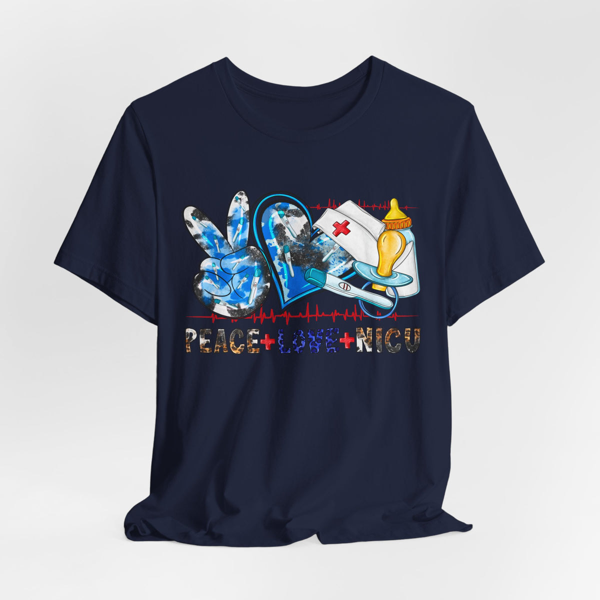 Peace + Love + NICU T-Shirt — Neonatal ICU Support Tee
