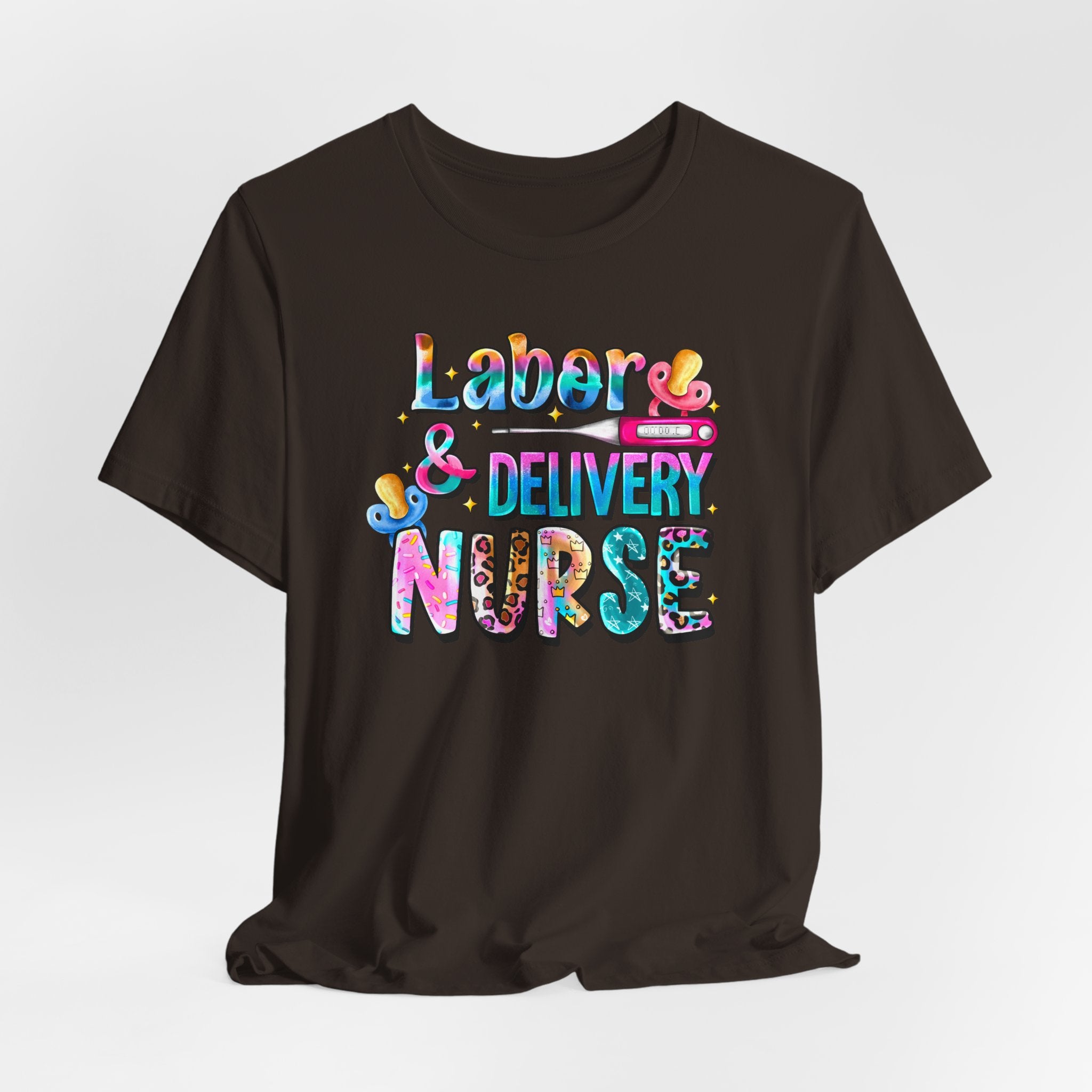 Labor & Delivery Nurse Colorful Graphic Tee — Maternity & OB Nurse Gift