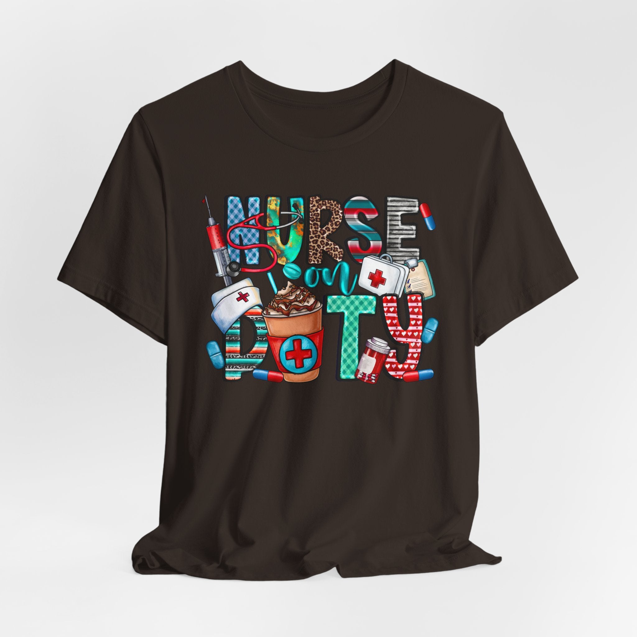 Nurse Doty Graphic Tee — Cute Medical Icons "Nurse Doty" T-Shirt for Nurses & Healthcare Gifts