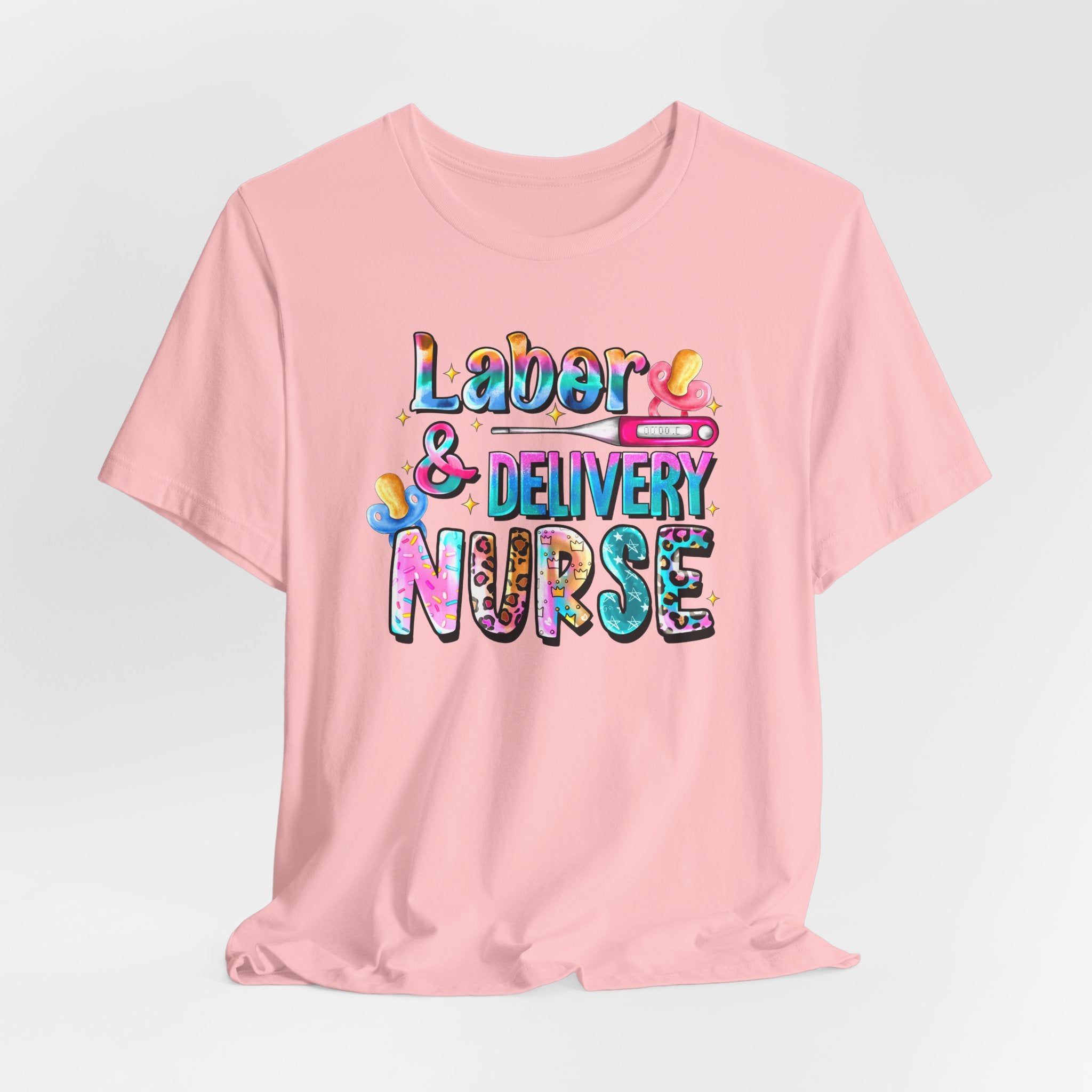 Labor & Delivery Nurse Colorful Graphic Tee — Maternity & OB Nurse Gift